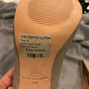 Ann Taylor Peeptoe Platform Heels